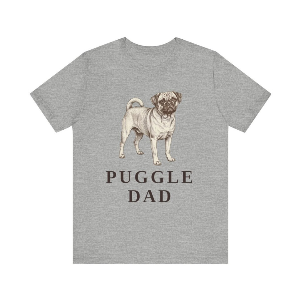 Puggle Dad Shirt, Vintage Dog Sketch Tee, Dog Dad Gift