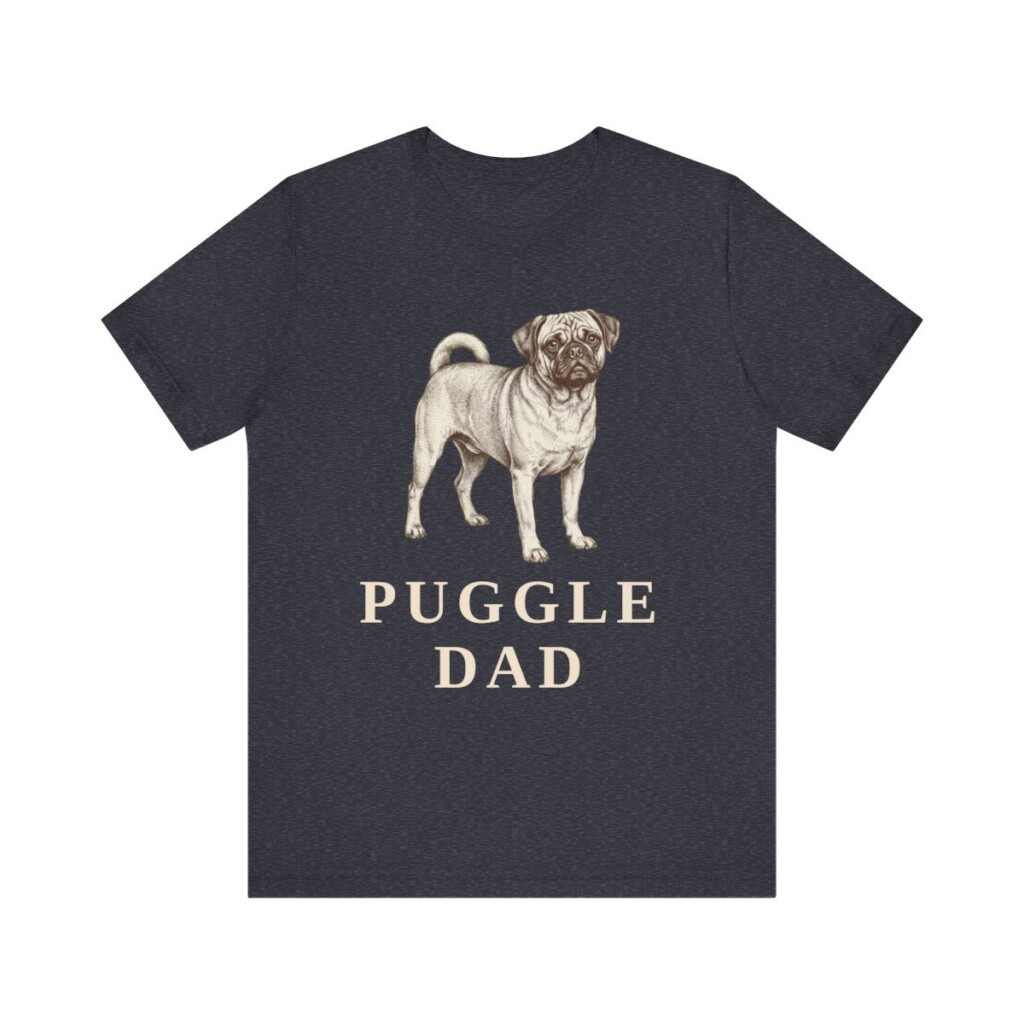Puggle Dad Shirt, Vintage Dog Sketch Tee, Dog Dad Gift