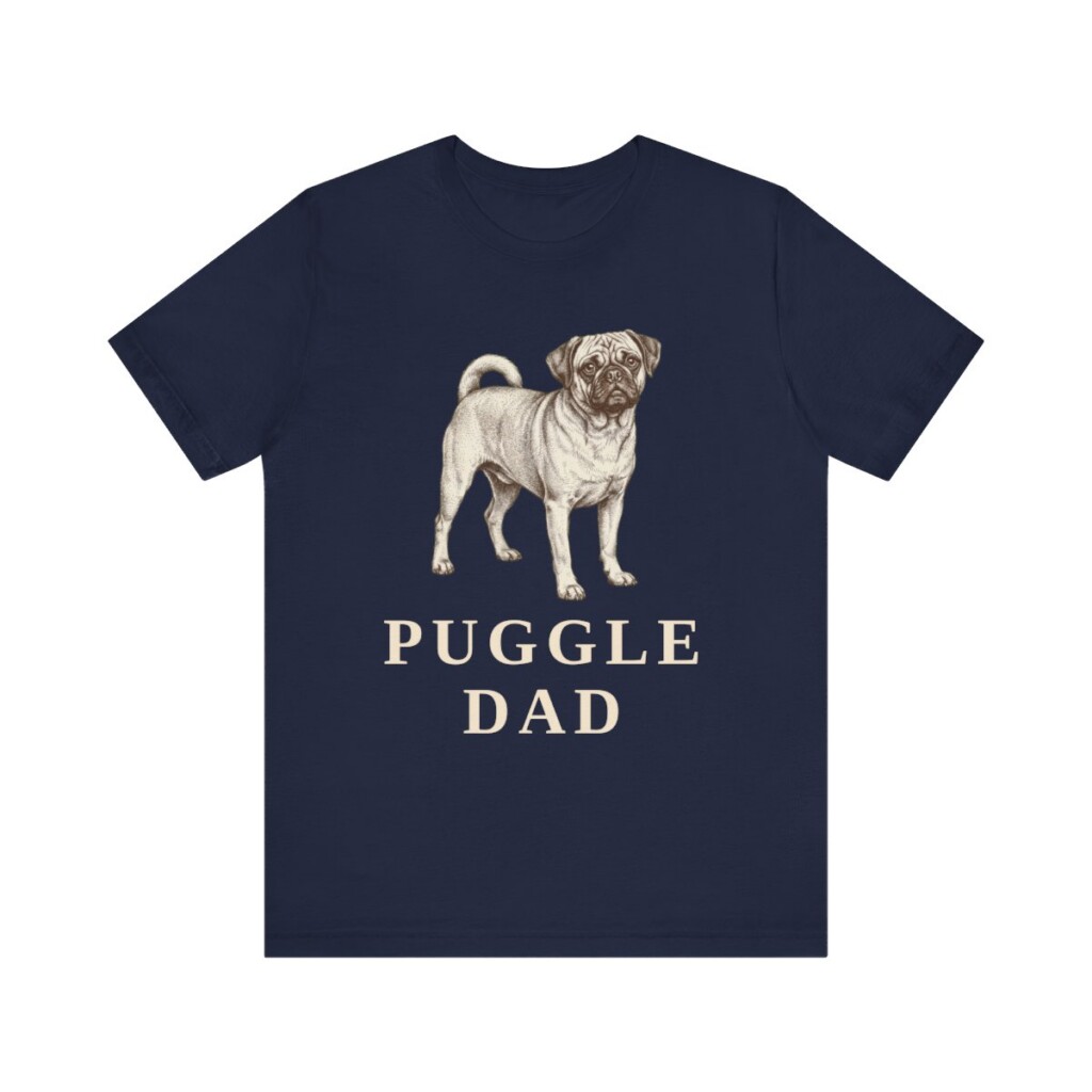 Puggle Dad Shirt, Vintage Dog Sketch Tee, Dog Dad Gift