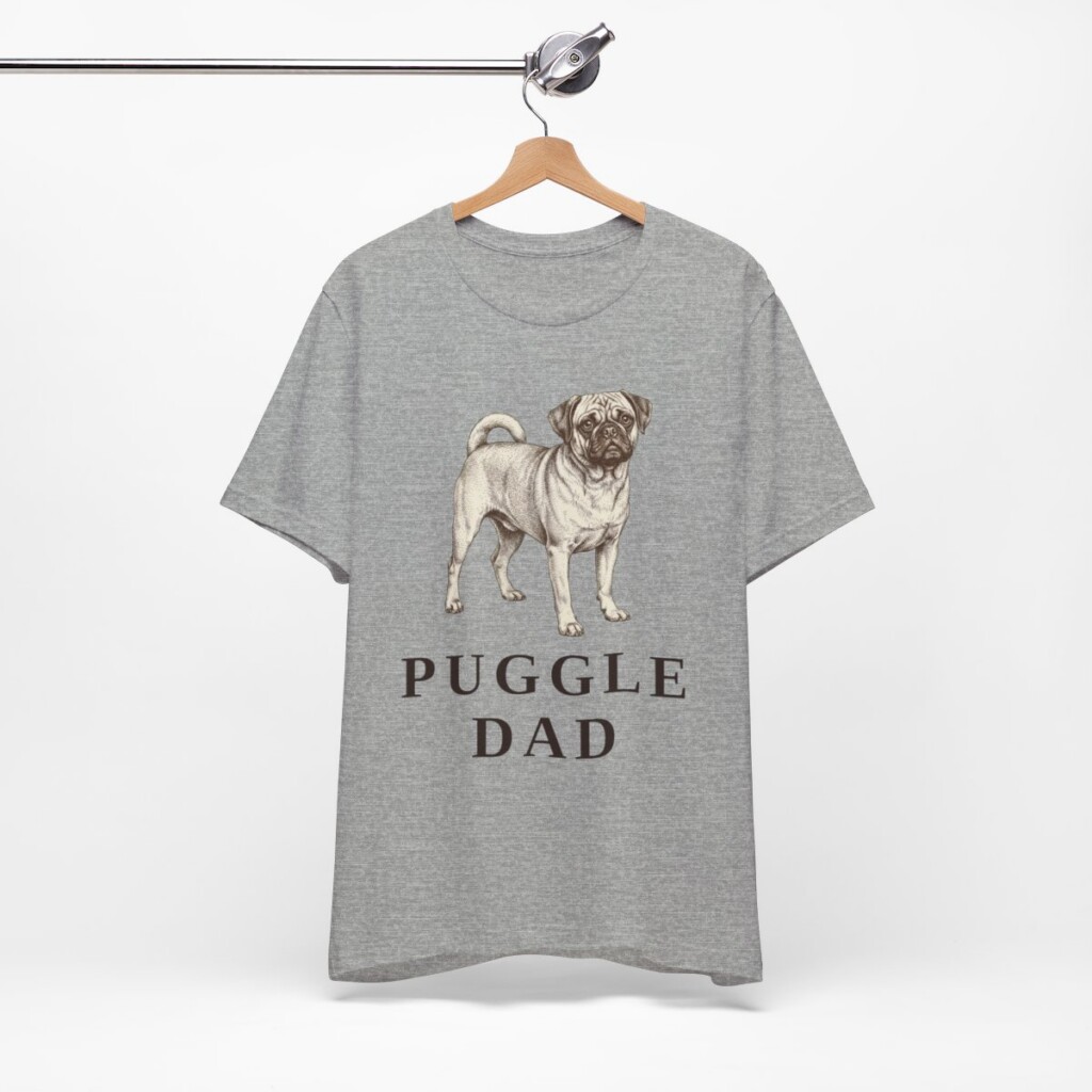 Puggle Dad Shirt, Vintage Dog Sketch Tee, Dog Dad Gift