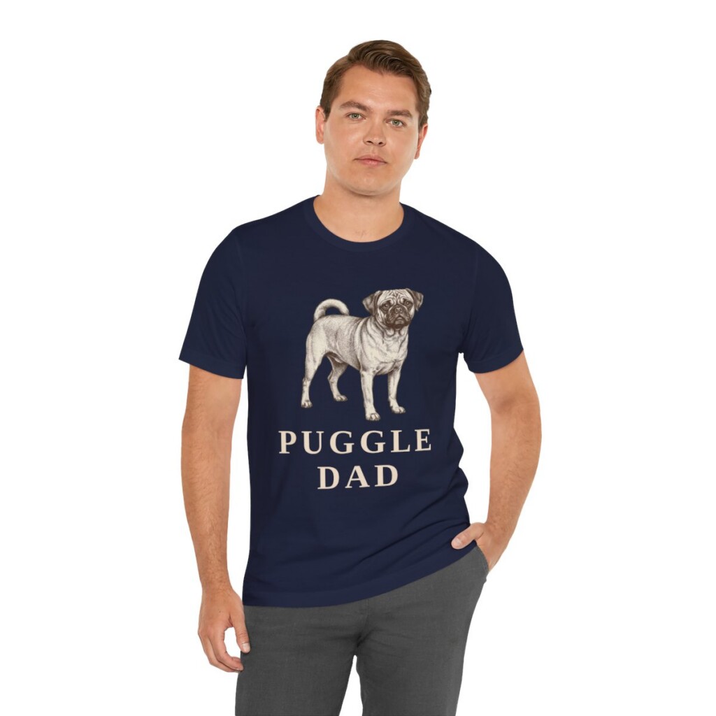 Puggle Dad Shirt, Vintage Dog Sketch Tee, Dog Dad Gift