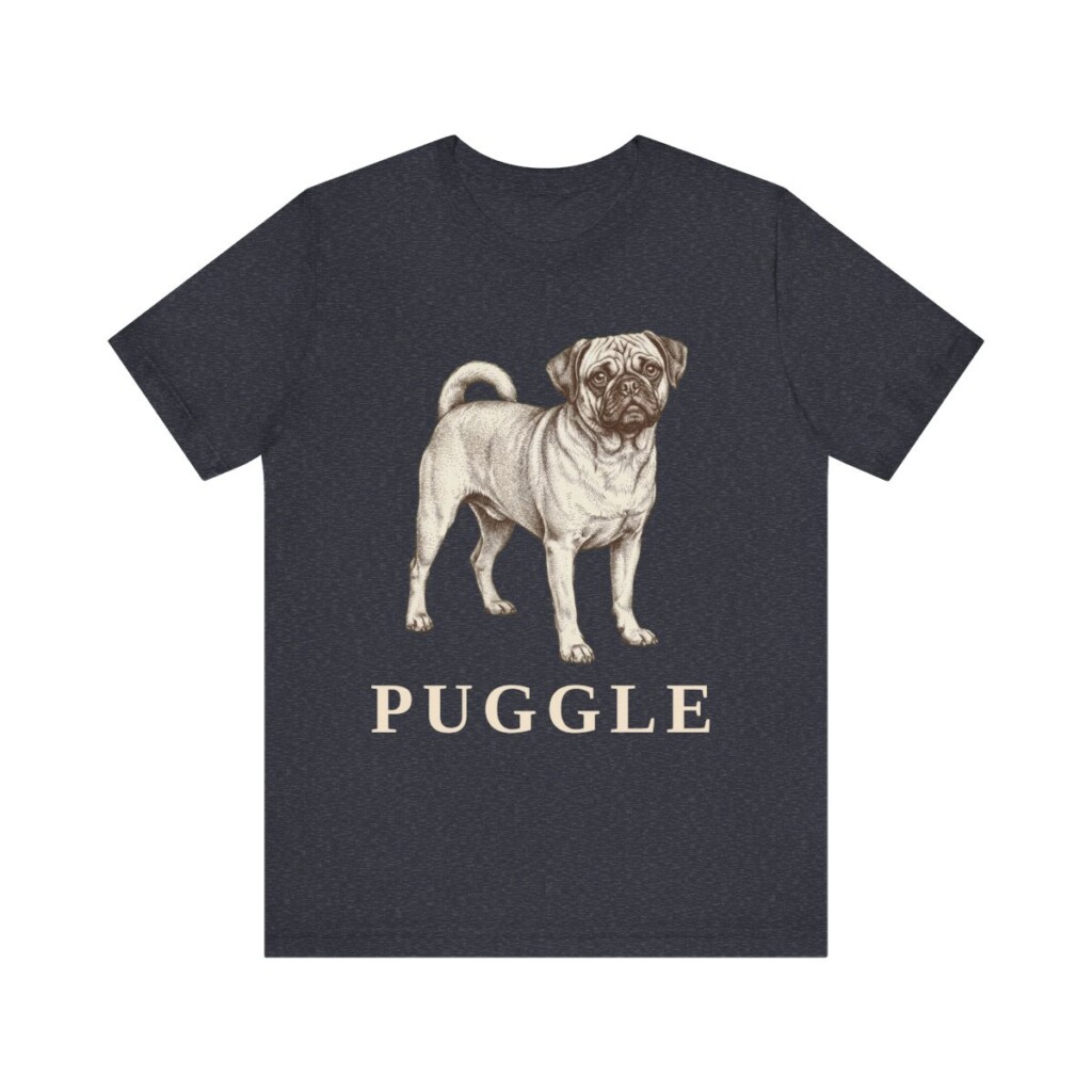 Puggle Lover Shirt, Vintage Dog Sketch Tee, Dog Lover Gift