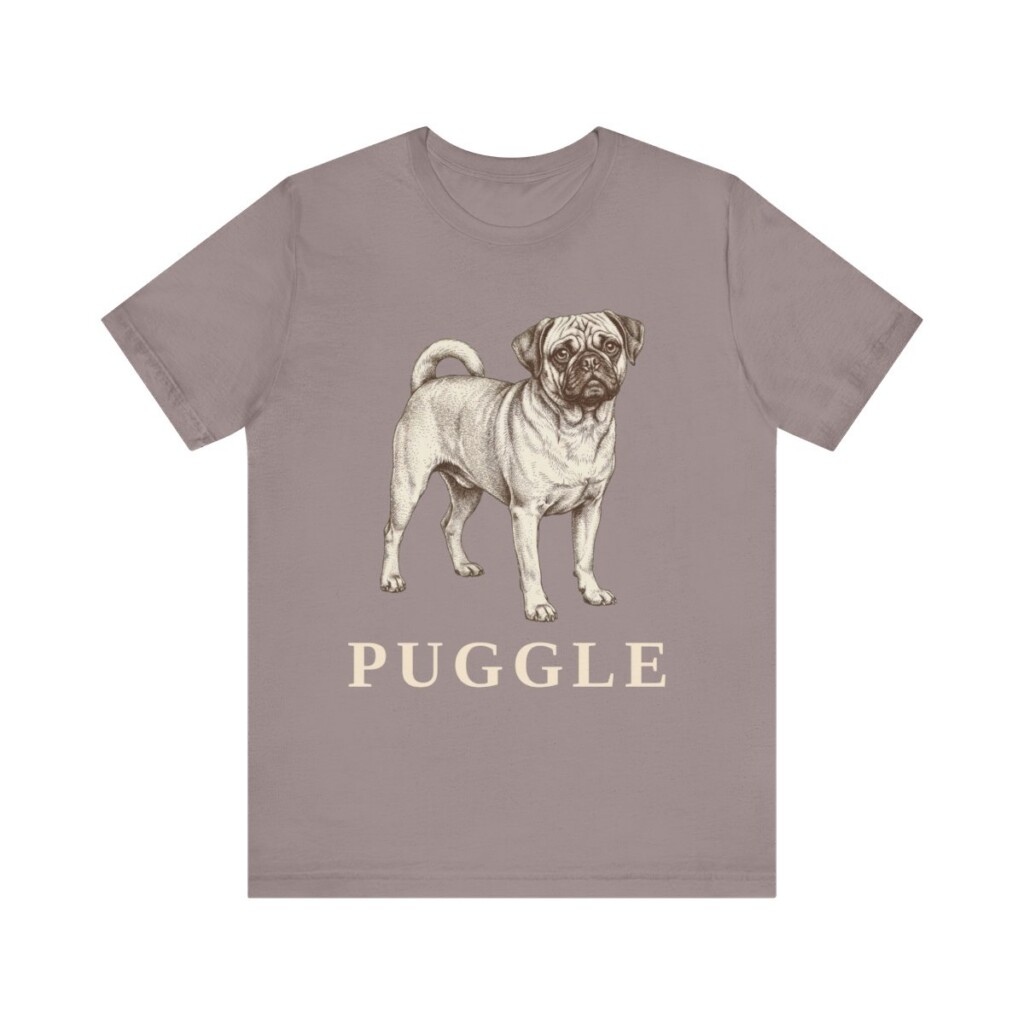 Puggle Lover Shirt, Vintage Dog Sketch Tee, Dog Lover Gift