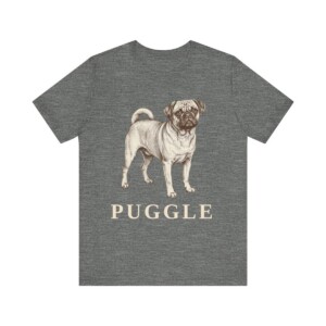 Puggle Lover Shirt, Vintage Dog Sketch Tee, Dog Lover Gift