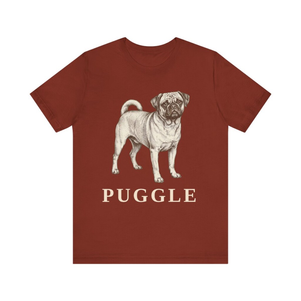 Puggle Lover Shirt, Vintage Dog Sketch Tee, Dog Lover Gift