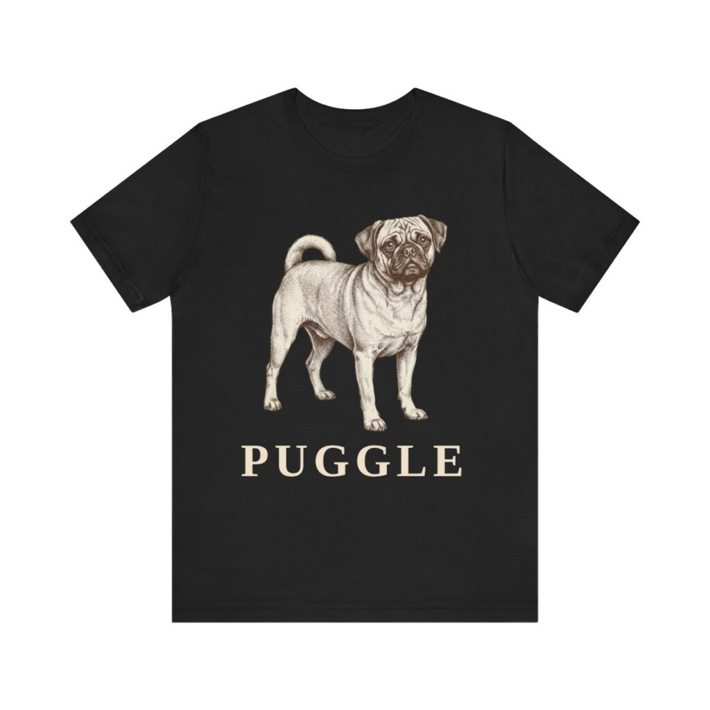 Puggle Lover Shirt, Vintage Dog Sketch Tee, Dog Lover Gift