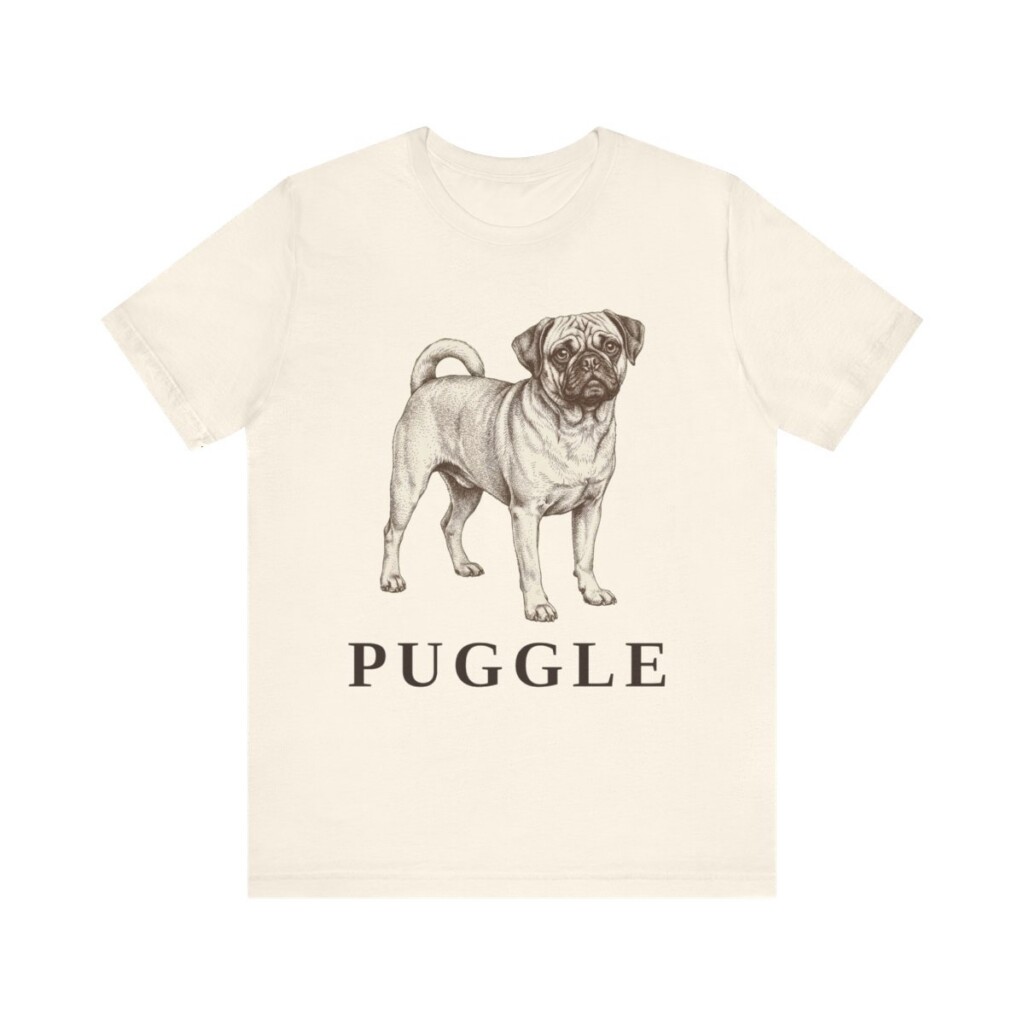 Puggle Lover Shirt, Vintage Dog Sketch Tee, Dog Lover Gift