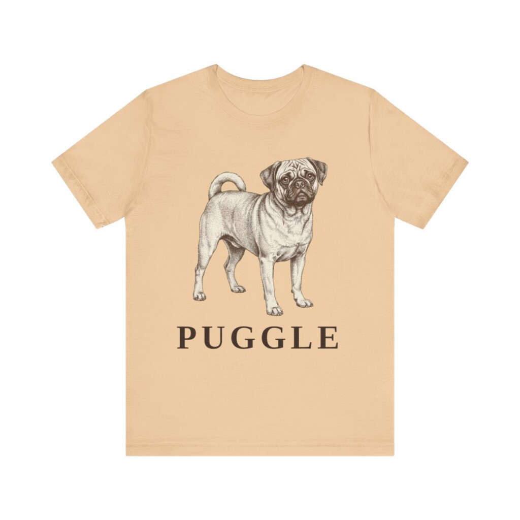 Puggle Lover Shirt, Vintage Dog Sketch Tee, Dog Lover Gift