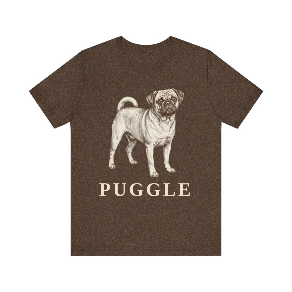 Puggle Lover Shirt, Vintage Dog Sketch Tee, Dog Lover Gift