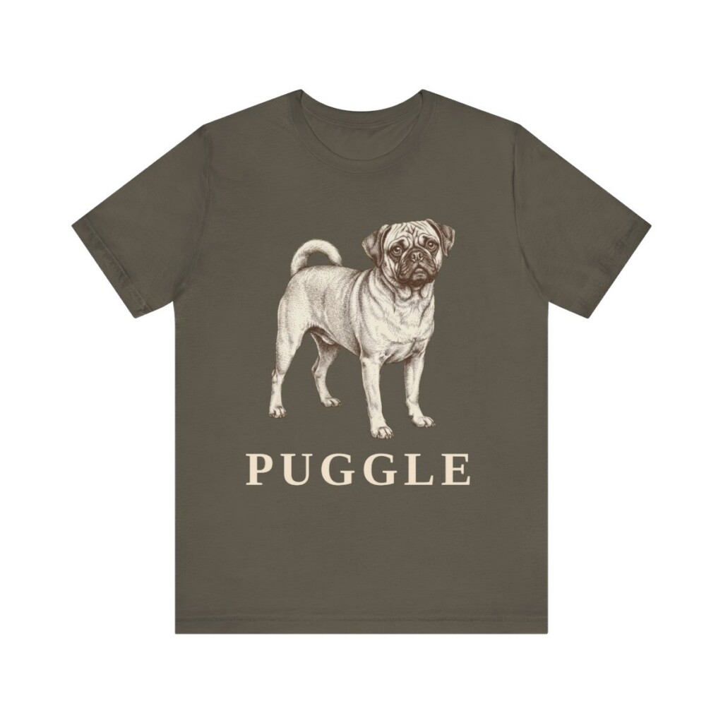 Puggle Lover Shirt, Vintage Dog Sketch Tee, Dog Lover Gift