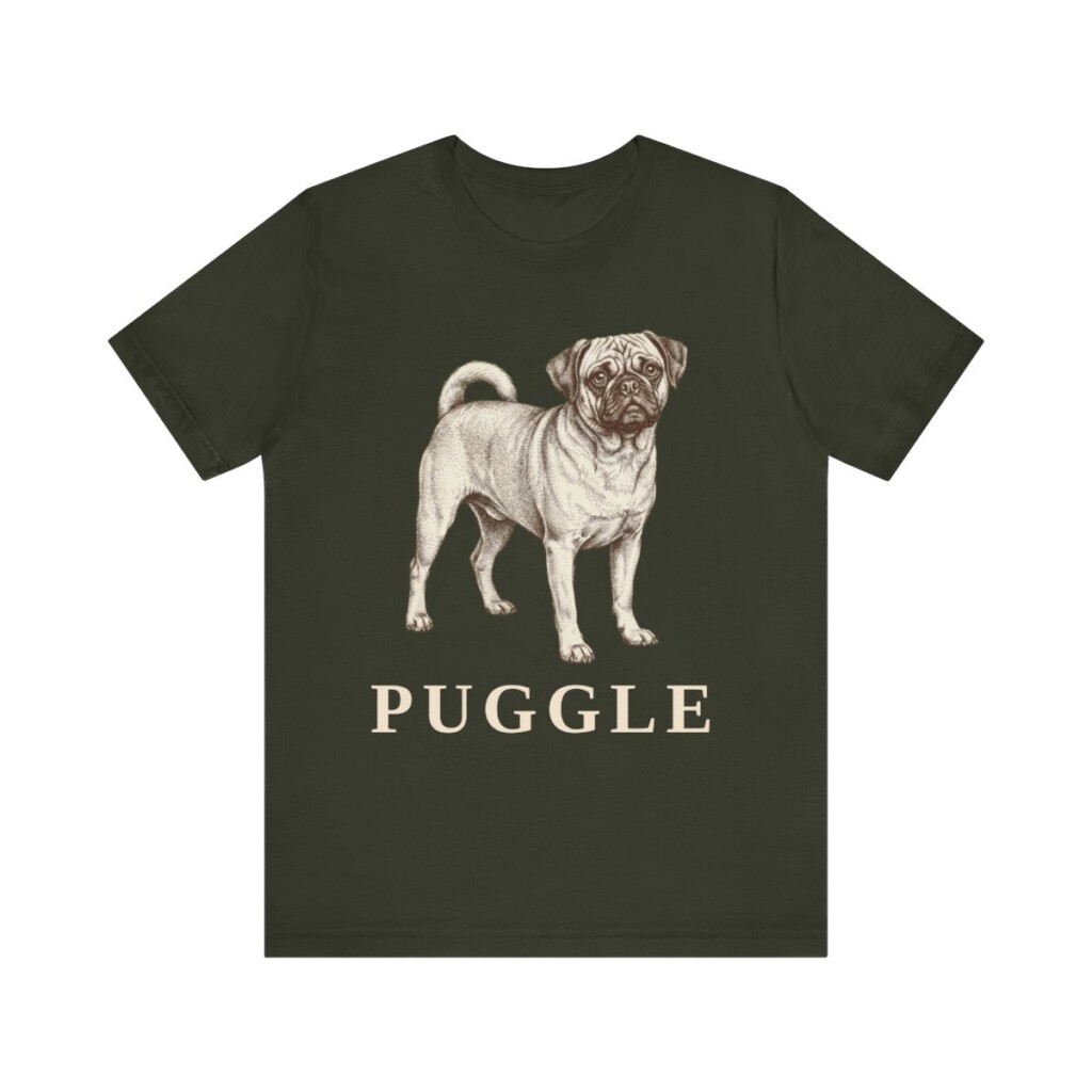 Puggle Lover Shirt, Vintage Dog Sketch Tee, Dog Lover Gift
