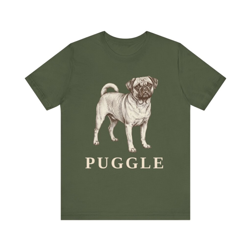 Puggle Lover Shirt, Vintage Dog Sketch Tee, Dog Lover Gift
