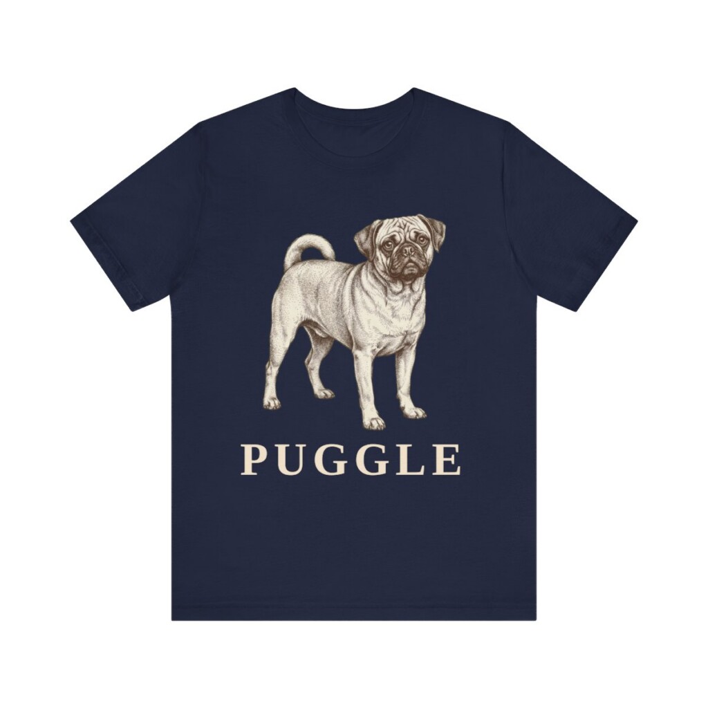 Puggle Lover Shirt, Vintage Dog Sketch Tee, Dog Lover Gift