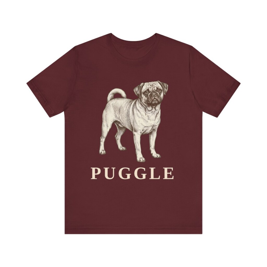 Puggle Lover Shirt, Vintage Dog Sketch Tee, Dog Lover Gift