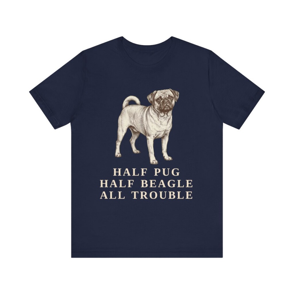 Puggle Humor Shirt, Vintage Dog Sketch Tee, Dog Humor Gift
