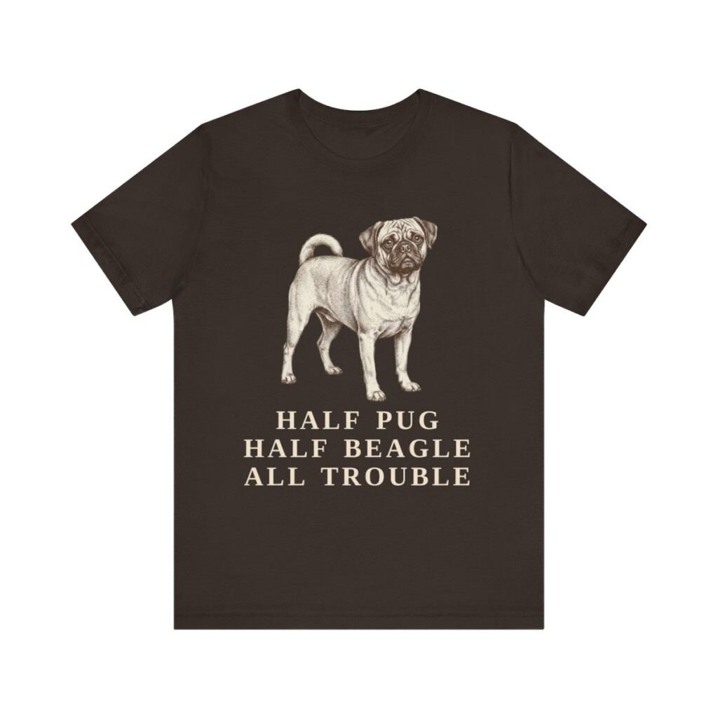 Puggle Humor Shirt, Vintage Dog Sketch Tee, Dog Humor Gift