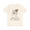 Puggle Humor Shirt, Vintage Dog Sketch Tee, Dog Humor Gift