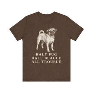 Puggle Humor Shirt, Vintage Dog Sketch Tee, Dog Humor Gift