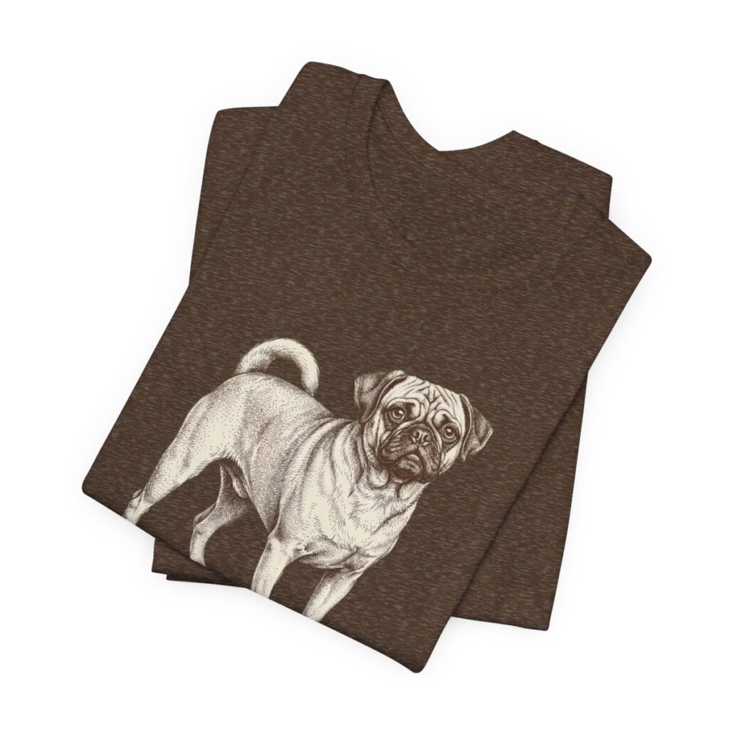 Puggle Humor Shirt, Vintage Dog Sketch Tee, Dog Humor Gift