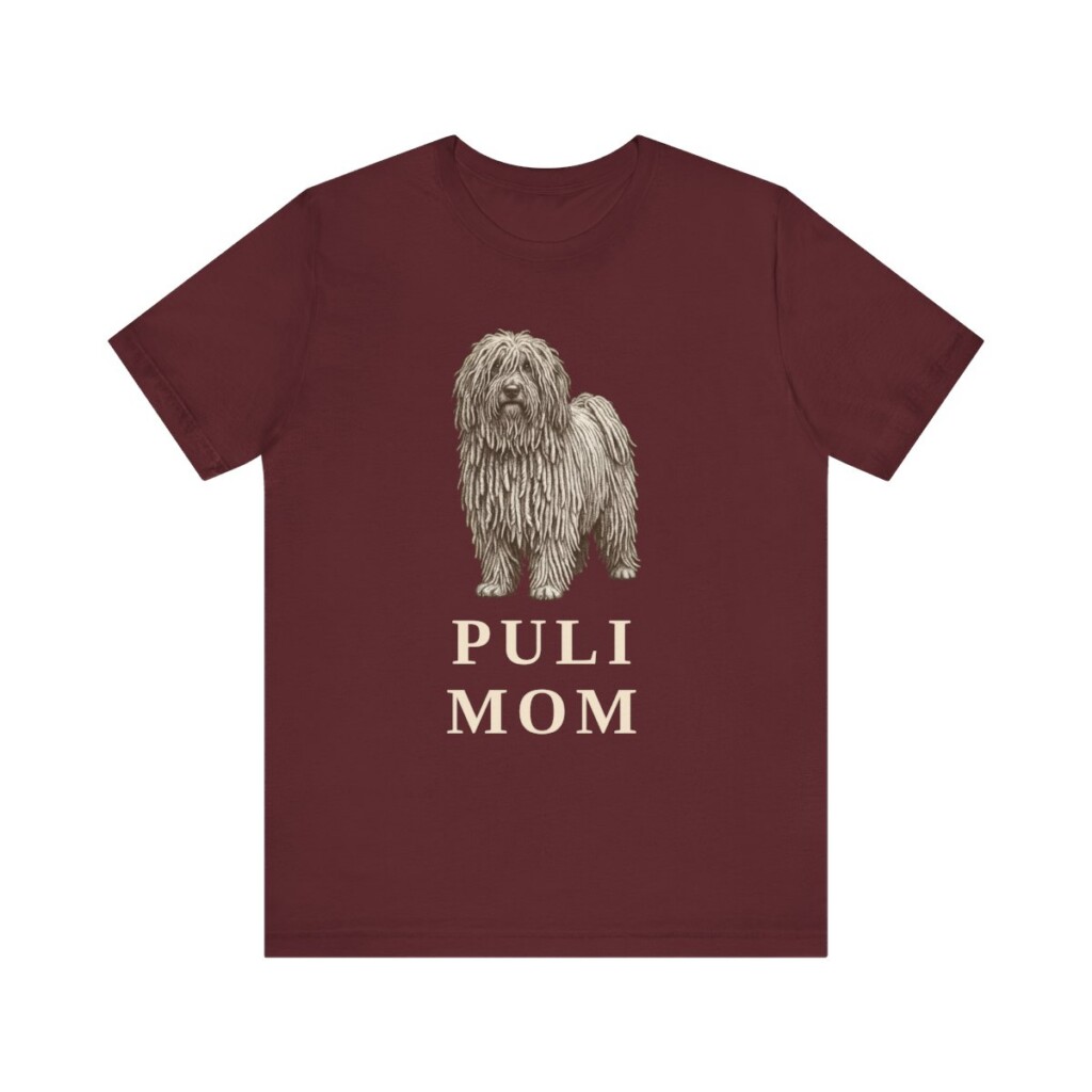 Puli Mom Shirt, Vintage Dog Sketch Tee, Dog Mom Gift