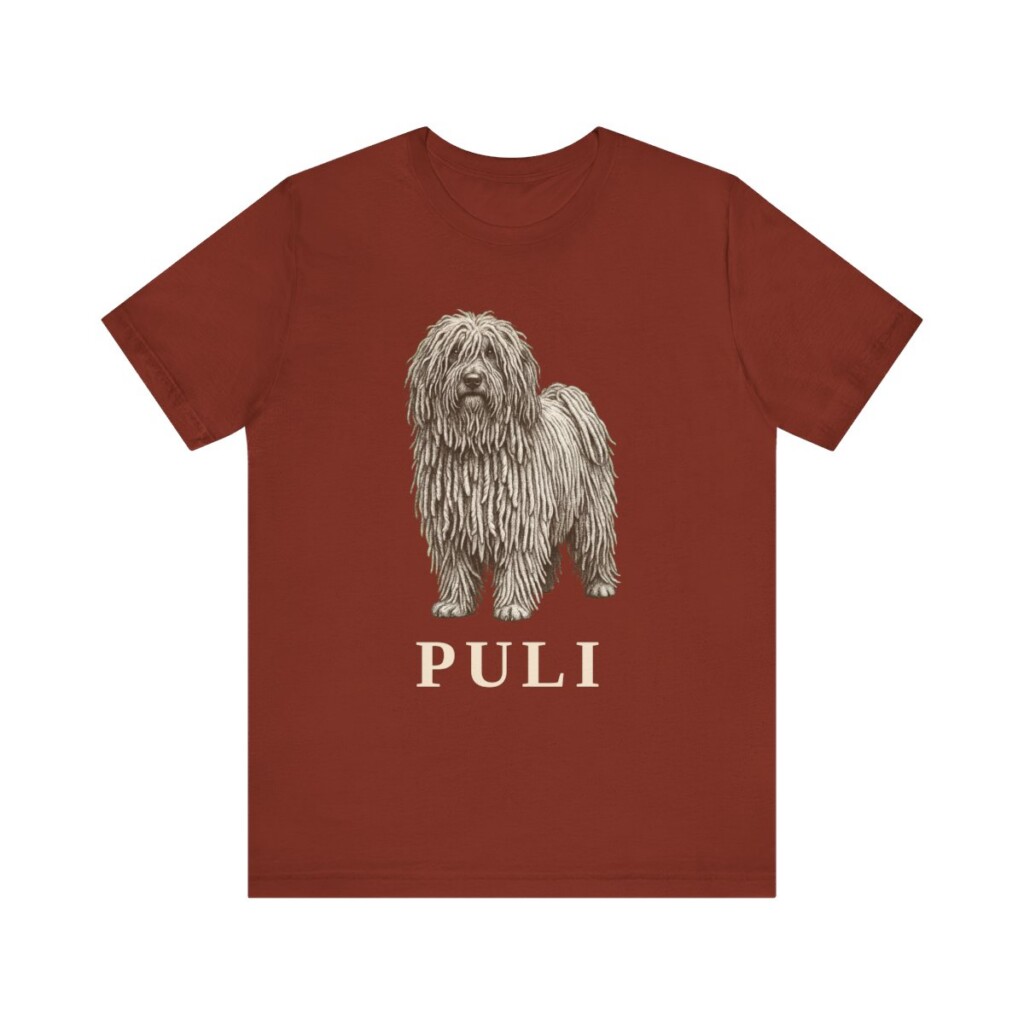 Puli Lover Shirt, Vintage Dog Sketch Tee, Dog Lover Gift