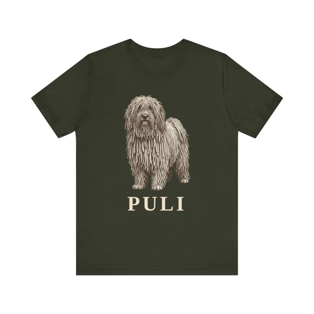 Puli Lover Shirt, Vintage Dog Sketch Tee, Dog Lover Gift
