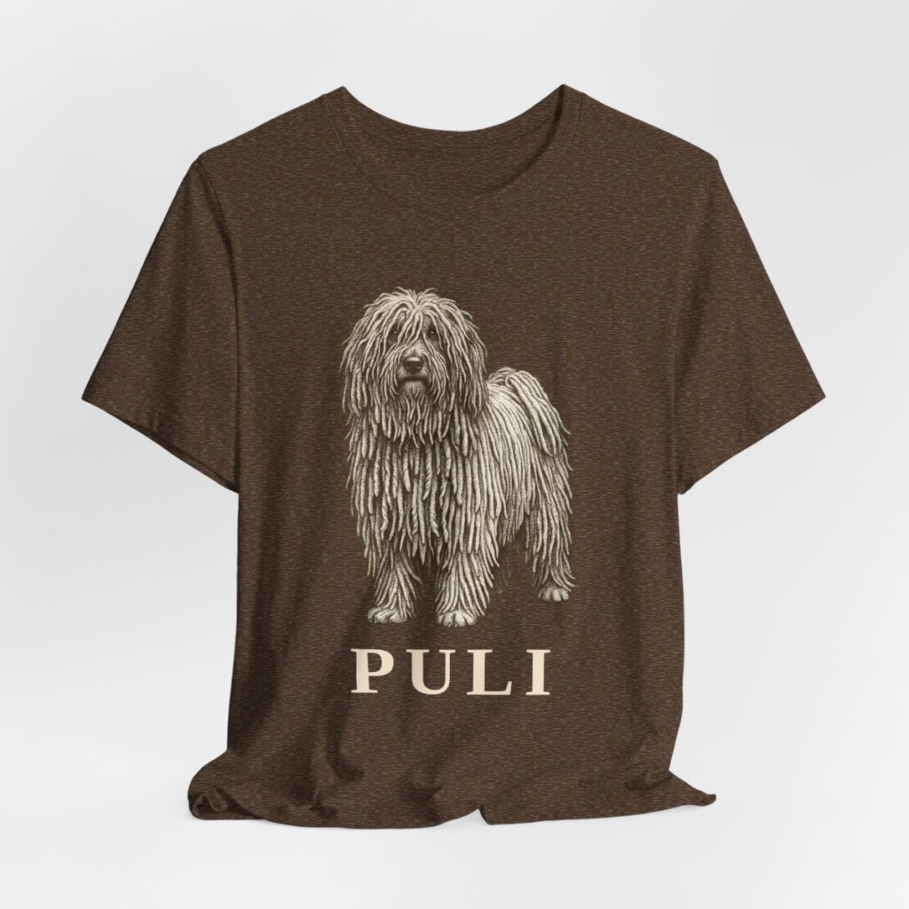 Puli Lover Shirt, Vintage Dog Sketch Tee, Dog Lover Gift
