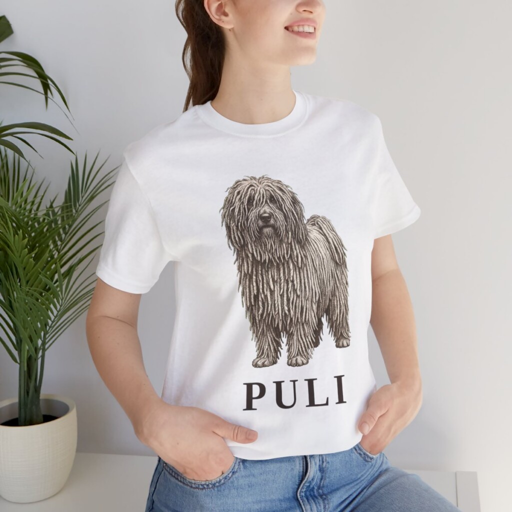 Puli Lover Shirt, Vintage Dog Sketch Tee, Dog Lover Gift