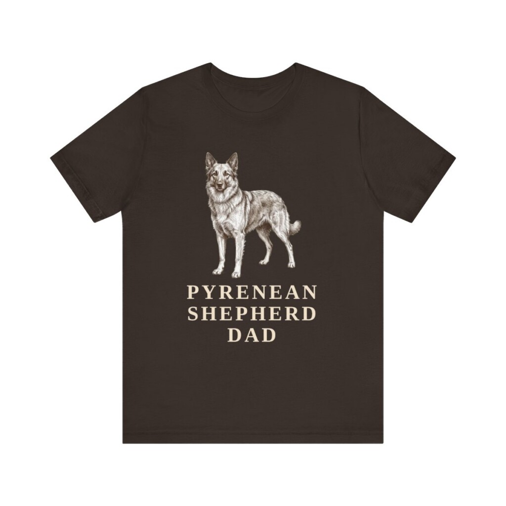 Pyrenean Shepherd Dad Shirt, Vintage Dog Sketch Tee, Dog Dad Gift