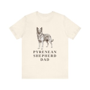 Pyrenean Shepherd Dad Shirt, Vintage Dog Sketch Tee, Dog Dad Gift