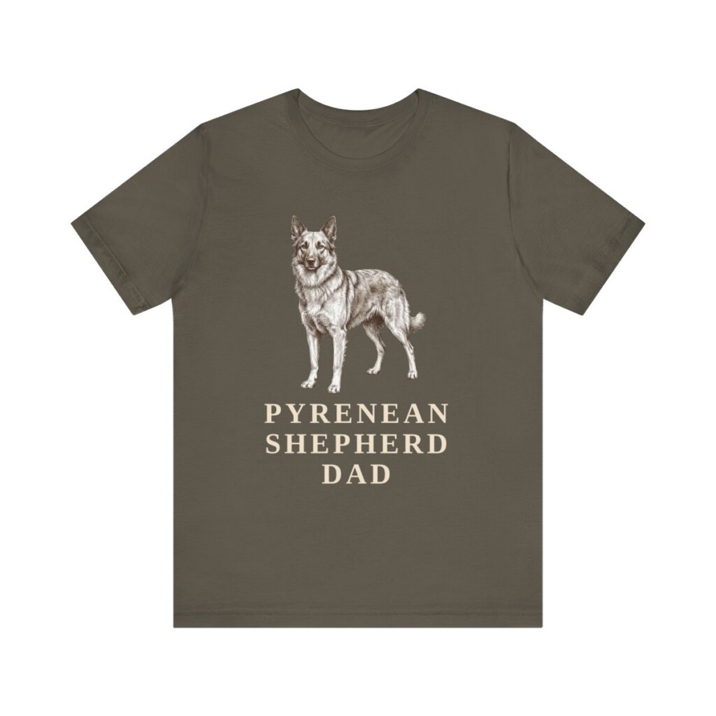 Pyrenean Shepherd Dad Shirt, Vintage Dog Sketch Tee, Dog Dad Gift