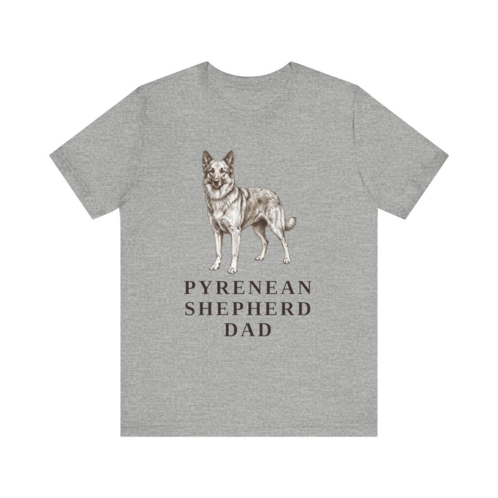 Pyrenean Shepherd Dad Shirt, Vintage Dog Sketch Tee, Dog Dad Gift