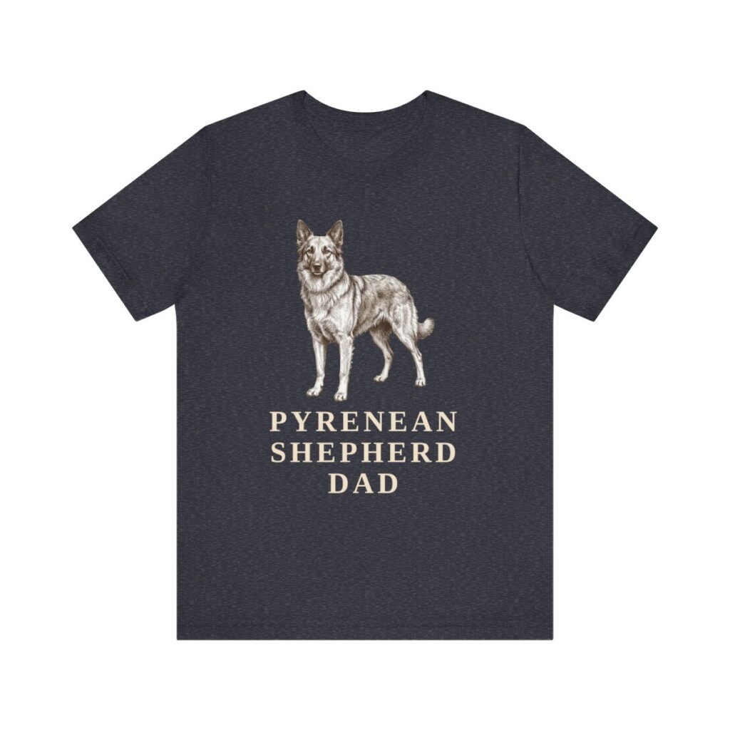 Pyrenean Shepherd Dad Shirt, Vintage Dog Sketch Tee, Dog Dad Gift