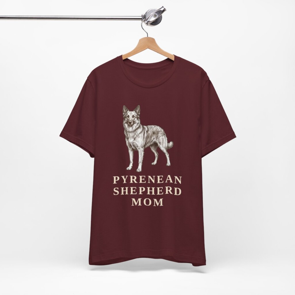 Pyrenean Shepherd Mom Shirt, Vintage Dog Sketch Tee, Dog Mom Gift