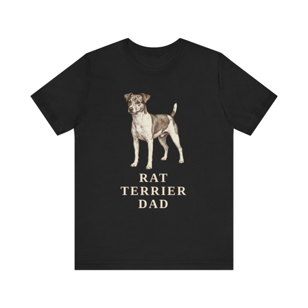 Rat Terrier Dad Shirt, Vintage Dog Sketch Tee, Dog Dad Gift Rat Terrier Dad Shirt, Vintage Dog Sketch Tee, Dog Dad Gift