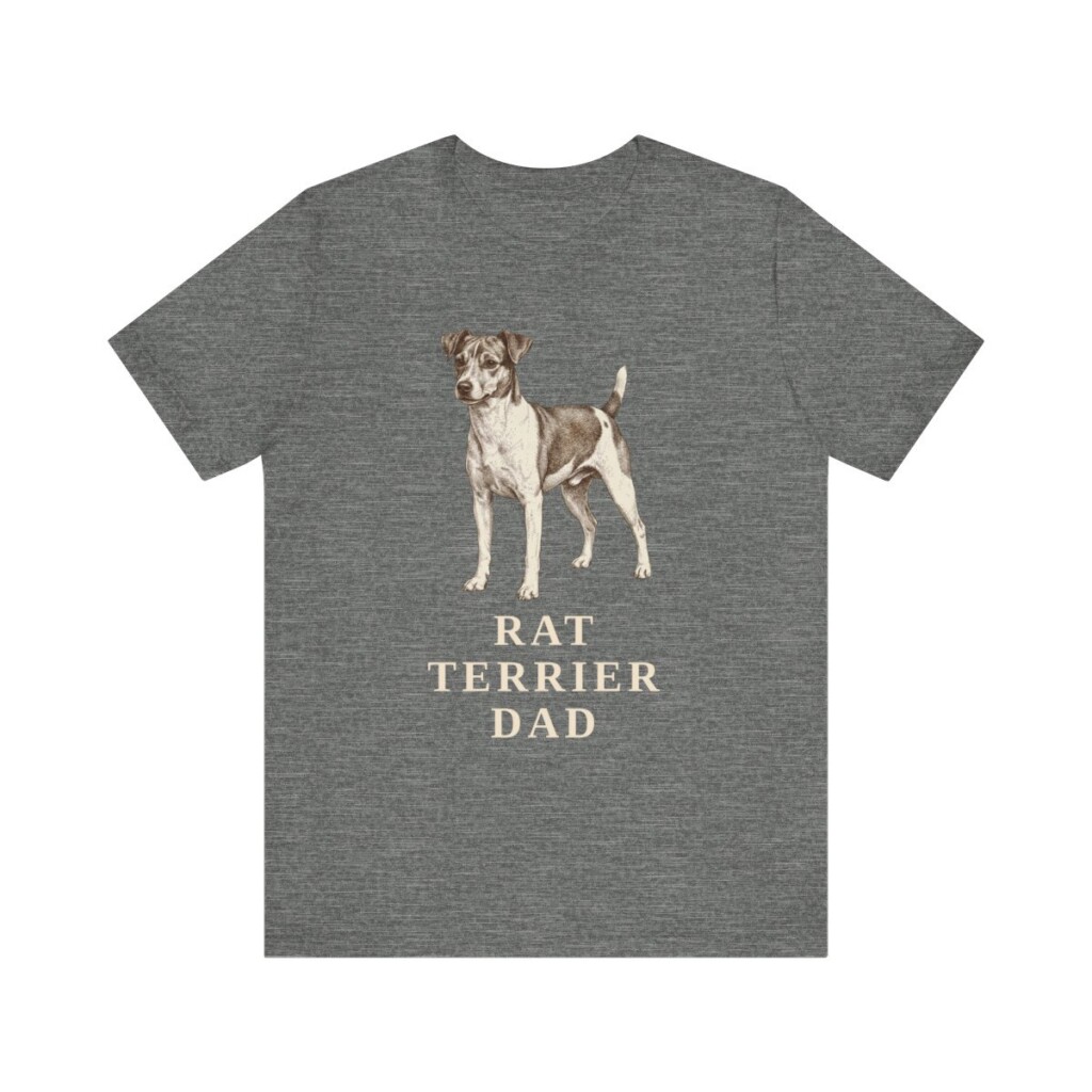 Rat Terrier Dad Shirt, Vintage Dog Sketch Tee, Dog Dad Gift Rat Terrier Dad Shirt, Vintage Dog Sketch Tee, Dog Dad Gift