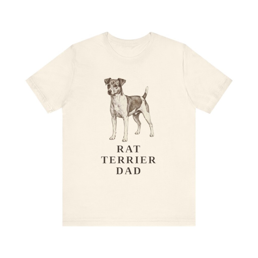 Rat Terrier Dad Shirt, Vintage Dog Sketch Tee, Dog Dad Gift Rat Terrier Dad Shirt, Vintage Dog Sketch Tee, Dog Dad Gift