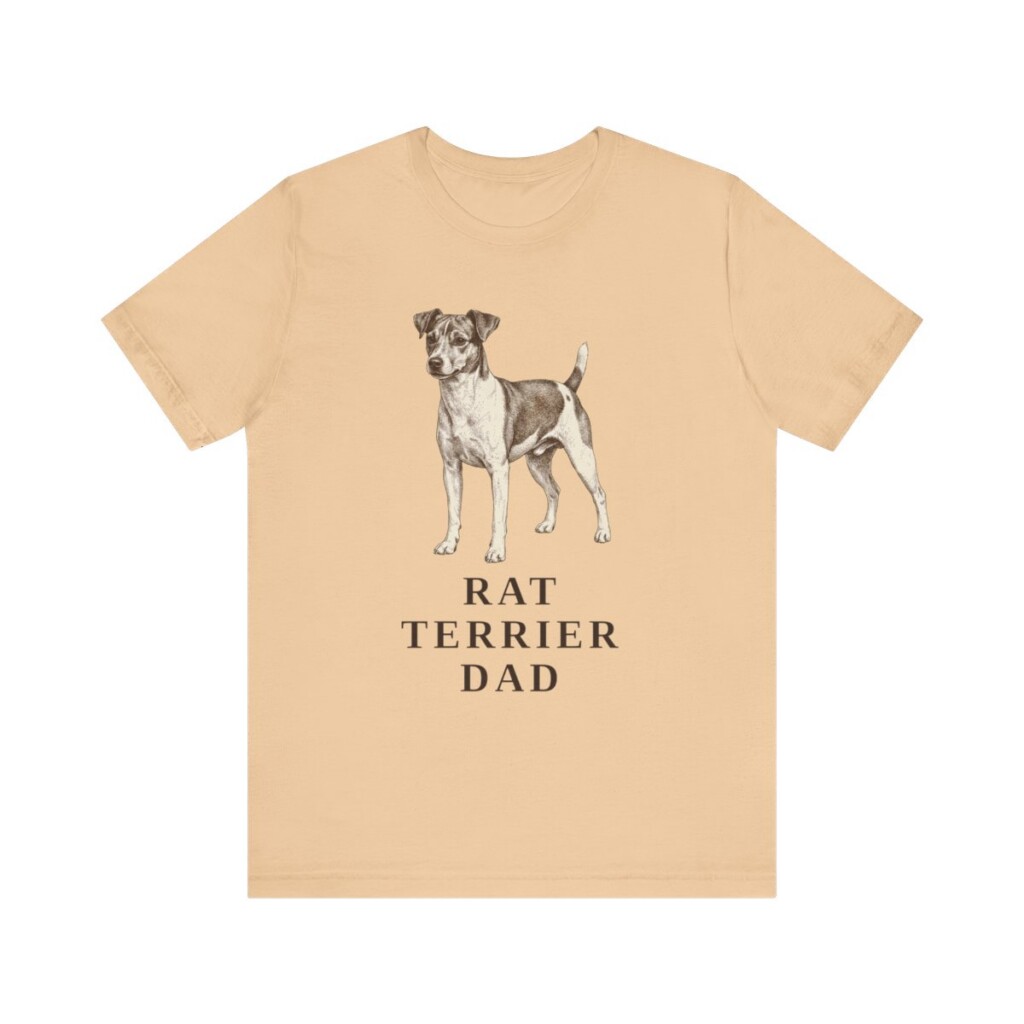 Rat Terrier Dad Shirt, Vintage Dog Sketch Tee, Dog Dad Gift Rat Terrier Dad Shirt, Vintage Dog Sketch Tee, Dog Dad Gift