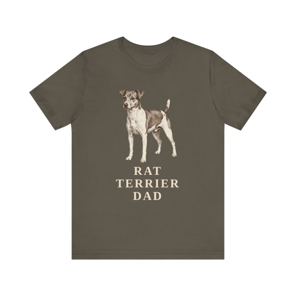Rat Terrier Dad Shirt, Vintage Dog Sketch Tee, Dog Dad Gift Rat Terrier Dad Shirt, Vintage Dog Sketch Tee, Dog Dad Gift