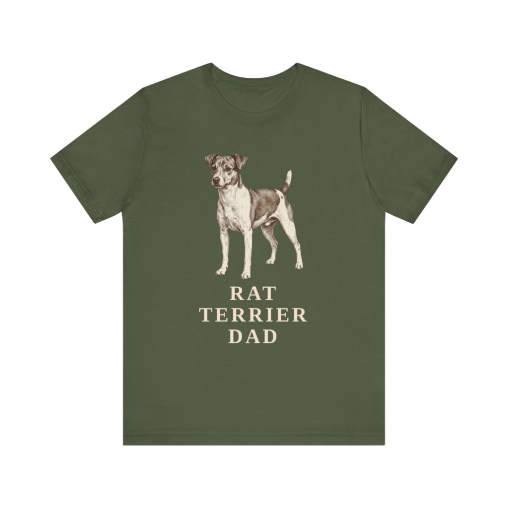 Rat Terrier Dad Shirt, Vintage Dog Sketch Tee, Dog Dad Gift Rat Terrier Dad Shirt, Vintage Dog Sketch Tee, Dog Dad Gift