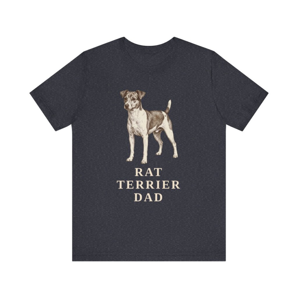 Rat Terrier Dad Shirt, Vintage Dog Sketch Tee, Dog Dad Gift Rat Terrier Dad Shirt, Vintage Dog Sketch Tee, Dog Dad Gift