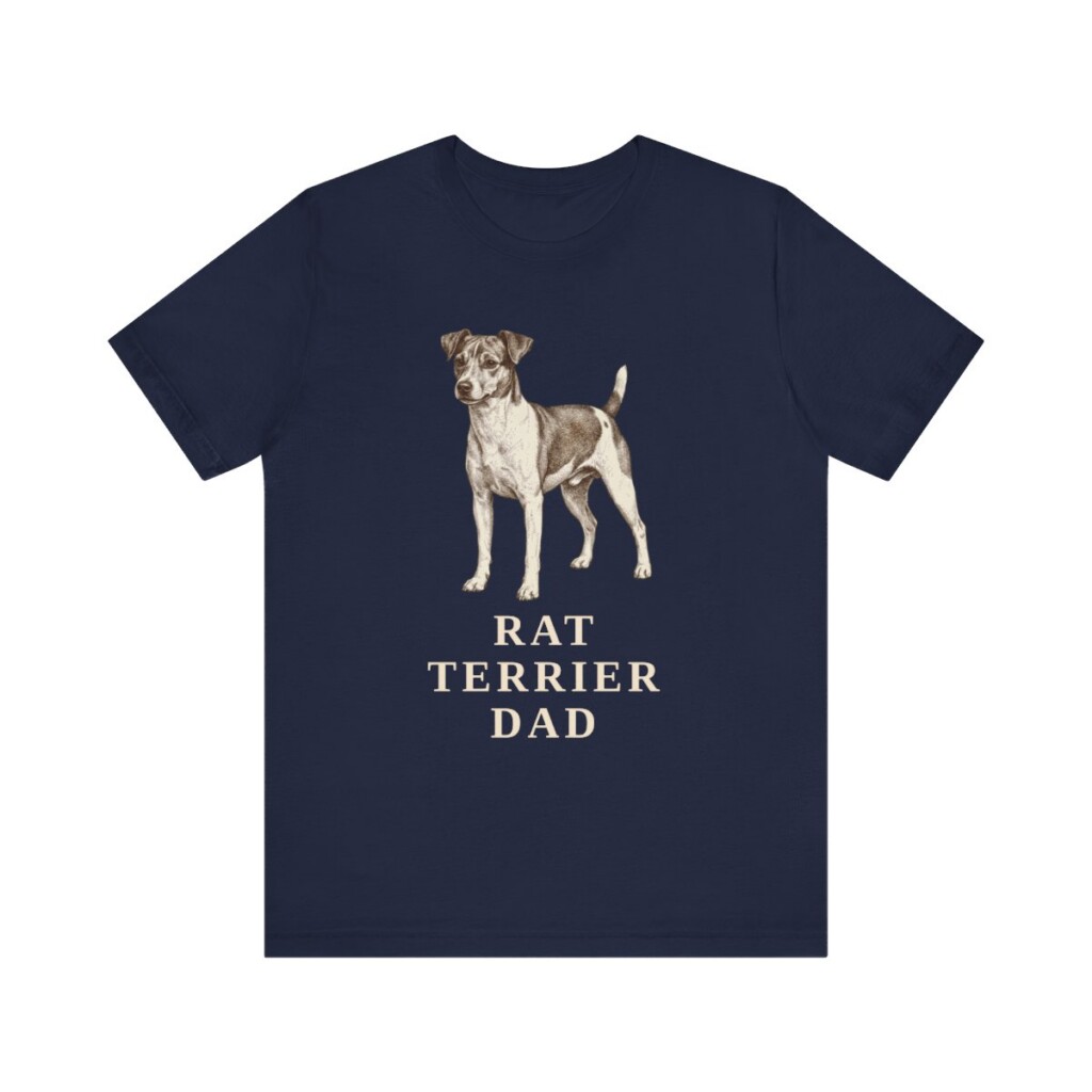 Rat Terrier Dad Shirt, Vintage Dog Sketch Tee, Dog Dad Gift Rat Terrier Dad Shirt, Vintage Dog Sketch Tee, Dog Dad Gift