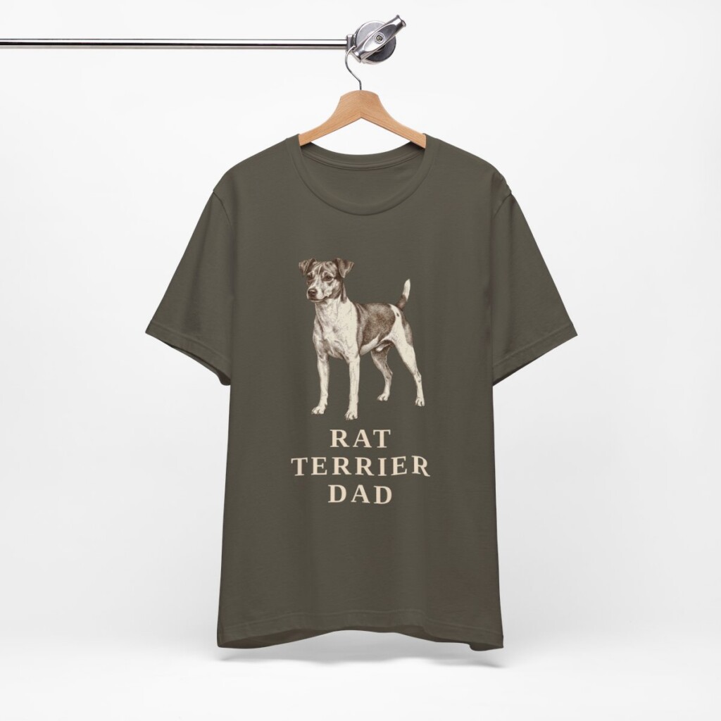 Rat Terrier Dad Shirt, Vintage Dog Sketch Tee, Dog Dad Gift Rat Terrier Dad Shirt, Vintage Dog Sketch Tee, Dog Dad Gift