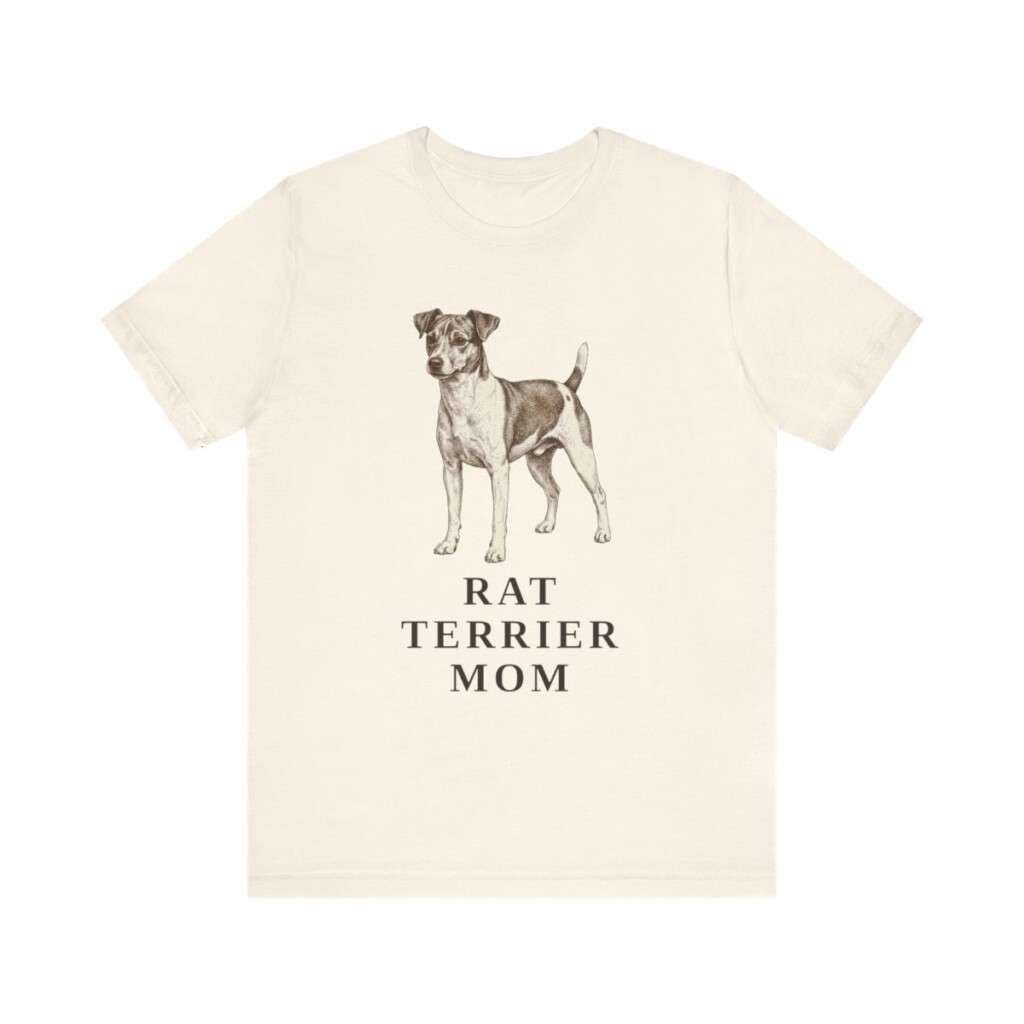 Rat Terrier Mom Shirt, Vintage Dog Sketch Tee, Dog Mom Gift