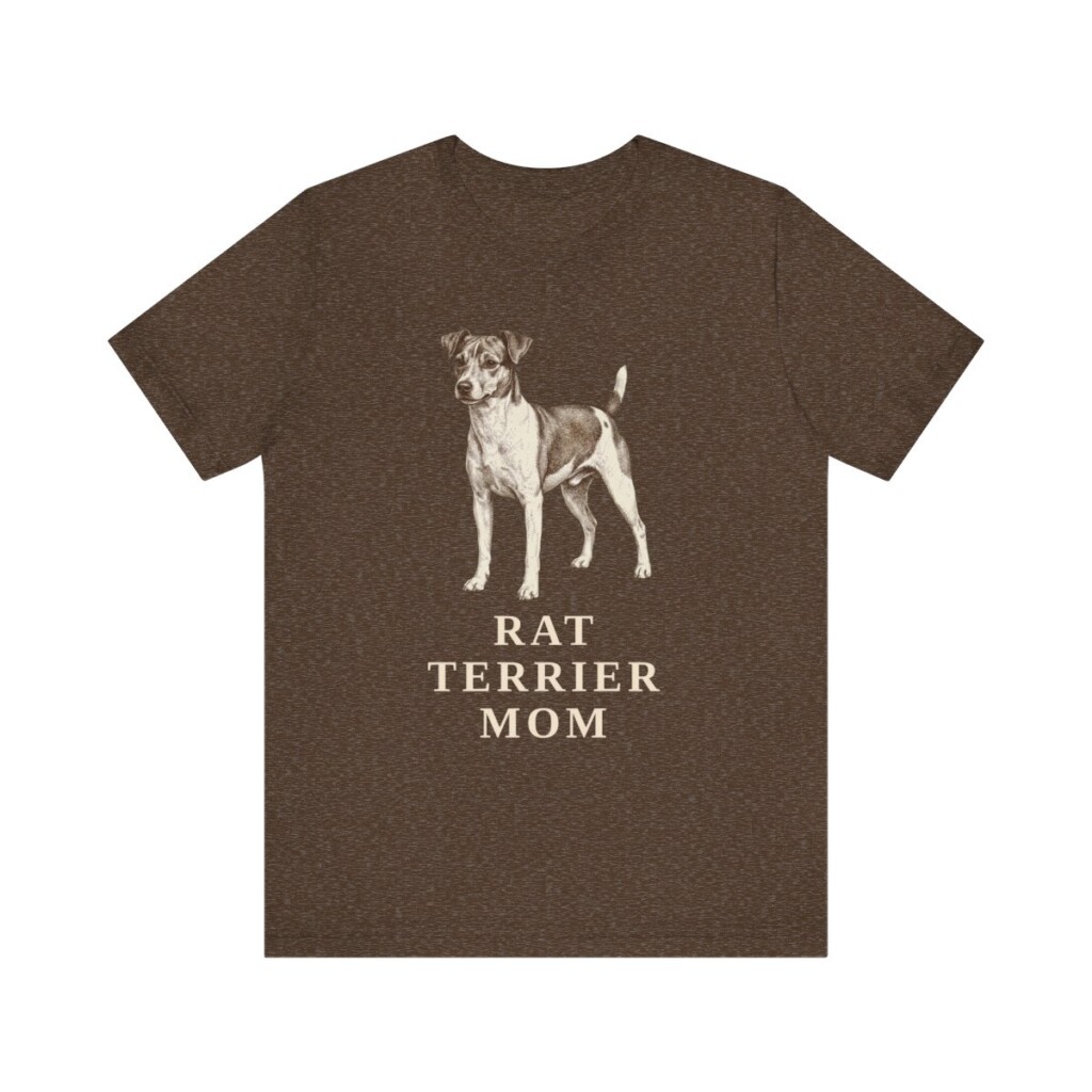 Rat Terrier Mom Shirt, Vintage Dog Sketch Tee, Dog Mom Gift