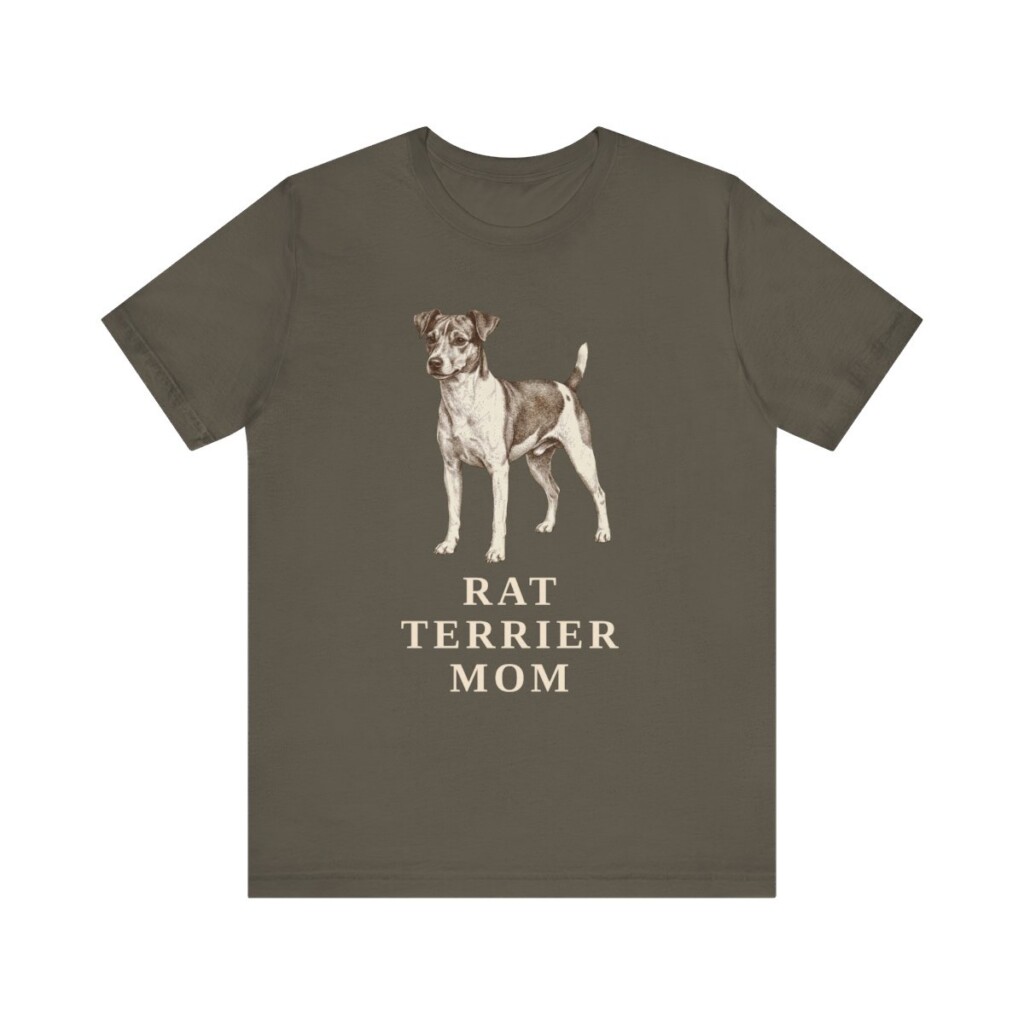 Rat Terrier Mom Shirt, Vintage Dog Sketch Tee, Dog Mom Gift