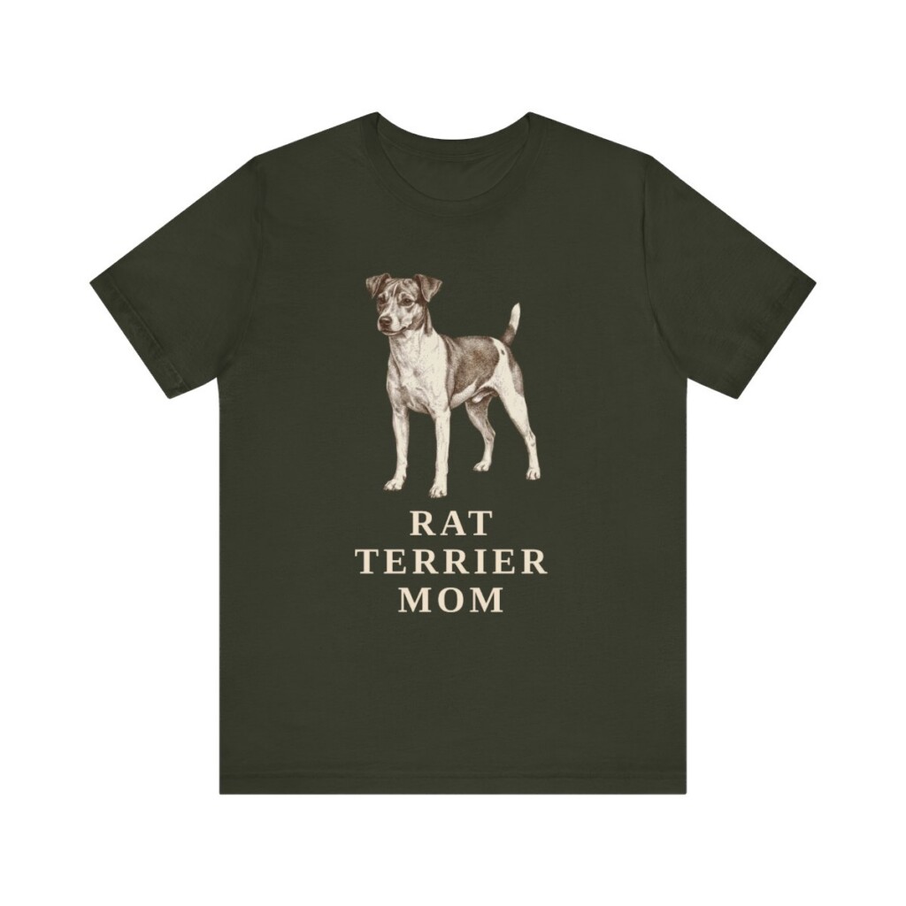 Rat Terrier Mom Shirt, Vintage Dog Sketch Tee, Dog Mom Gift