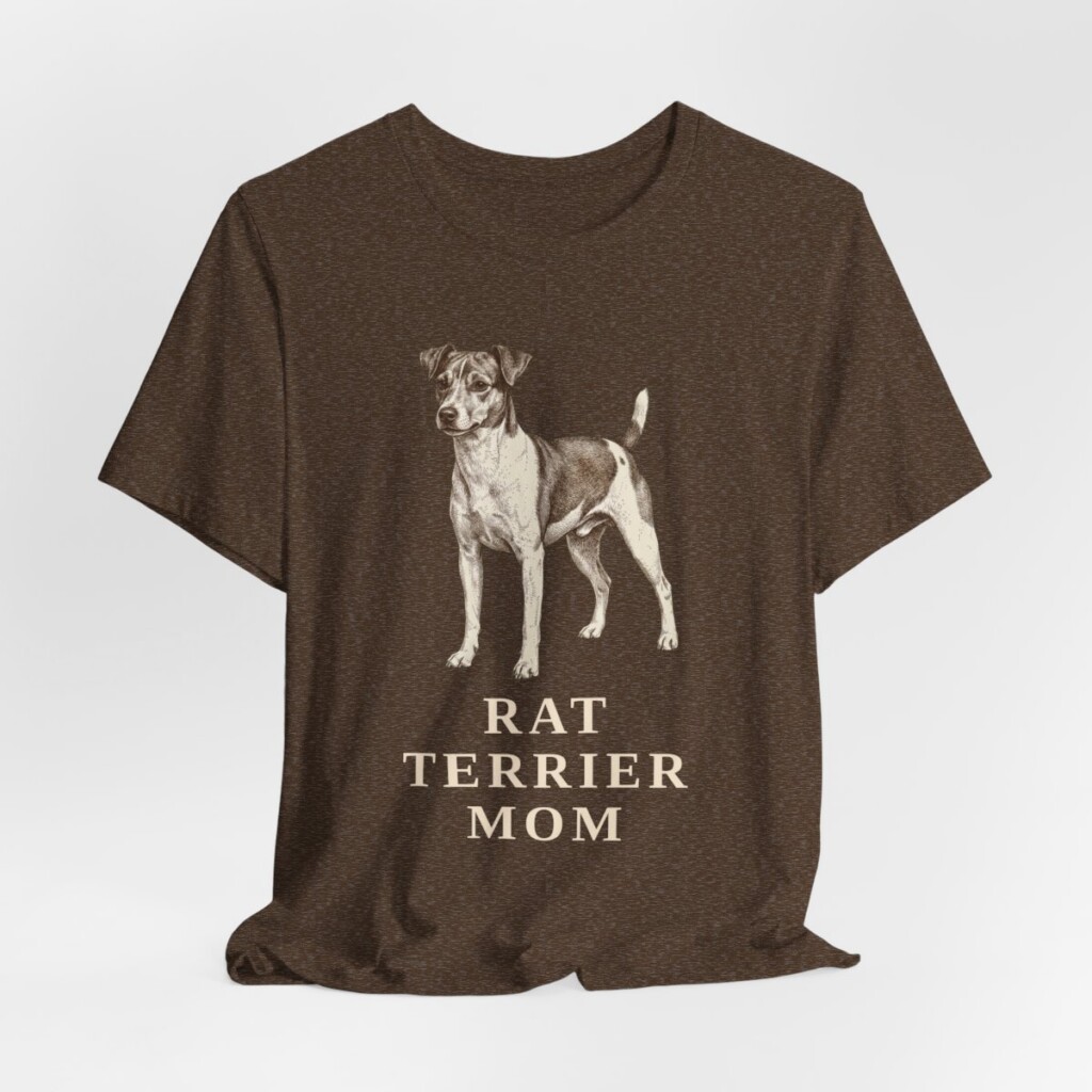 Rat Terrier Mom Shirt, Vintage Dog Sketch Tee, Dog Mom Gift