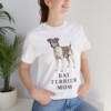 Rat Terrier Mom Shirt, Vintage Dog Sketch Tee, Dog Mom Gift