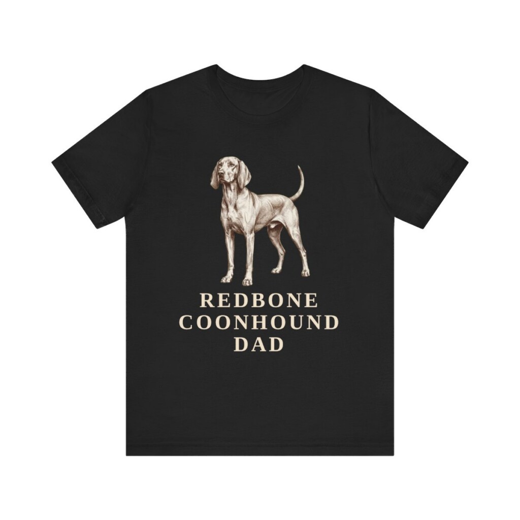 Redbone Coonhound Dad Shirt, Vintage Dog Sketch Tee, Dog Dad Gift